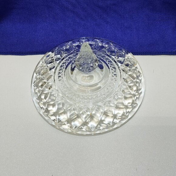 Anchor Hocking Wexford Candy Dish Crisscross Pattern Footed Centerpiece Vintage - Picture 5 of 7